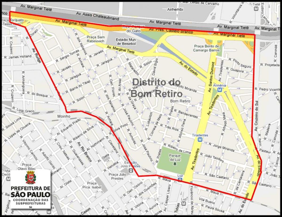 Карта Бом Ретиро-Сан-Паўлу