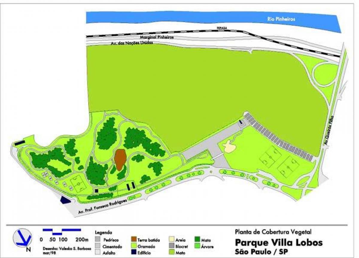 Карта парку Віла-лобос