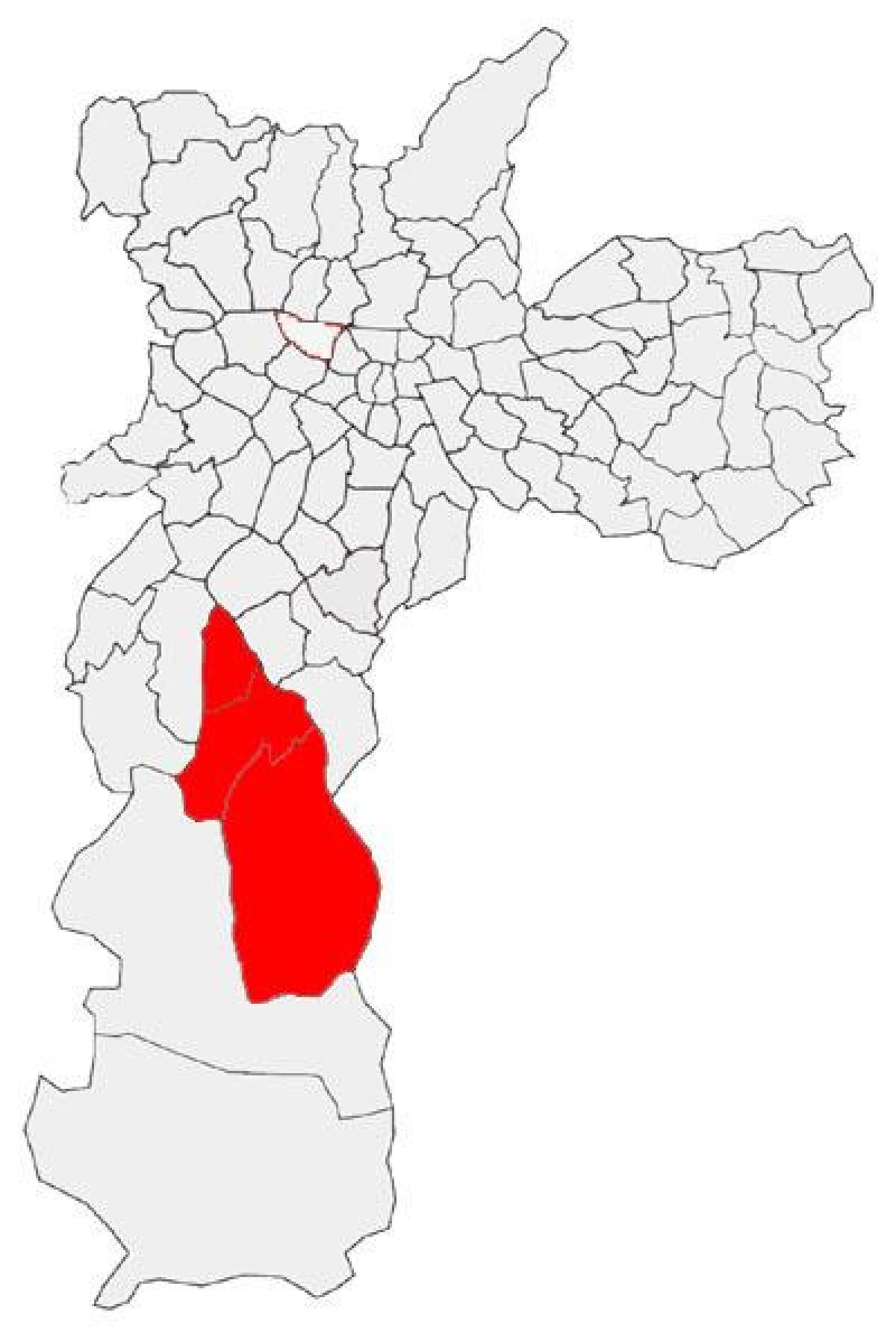 Карта Капела ДУ Сокорро супрефектур Сан-Паўлу