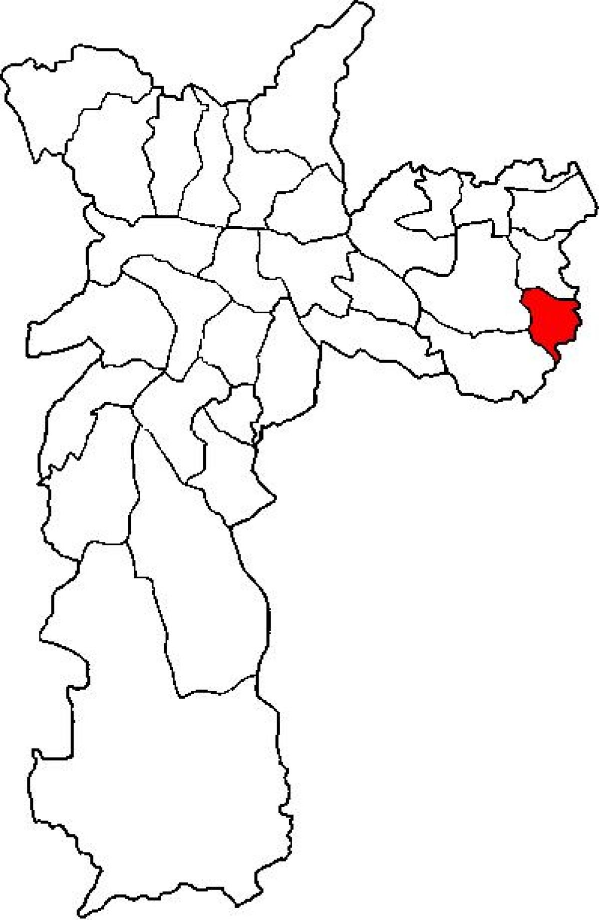 Карта Сидаде Тирадентесе суб-прэфектура Сан-Паўлу