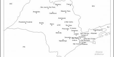 Карта Сан-Паўлу Багародзіцы - галоўнага горада