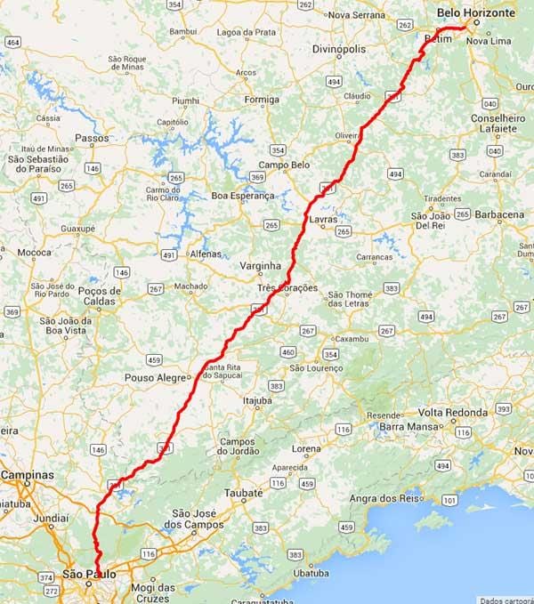 Карта аўтамагістралі Фернан Дыяс - пакой. 381