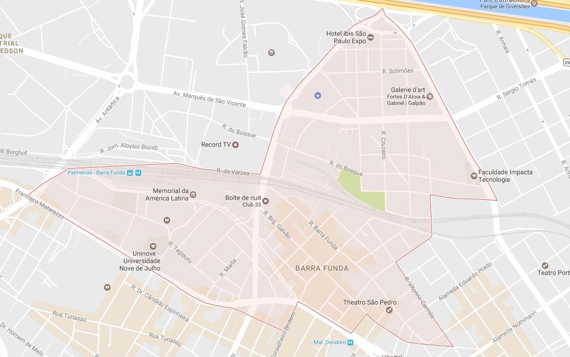 Карта Барра-Фунда-Сан-Паўлу