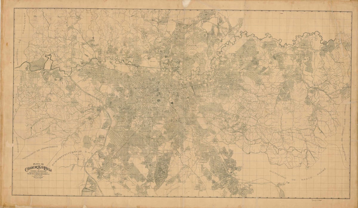 Карта былы Сан - Паўлу - 1943