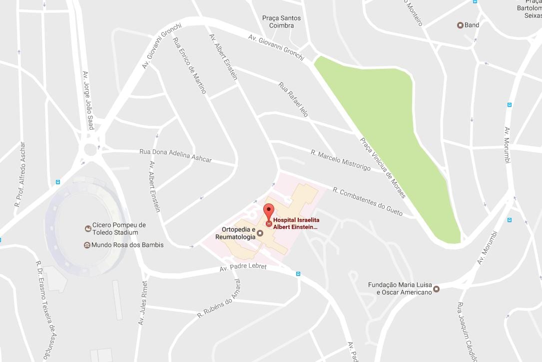 Карта Яўрэйскай бальніцы Альберт Эйнштэйн