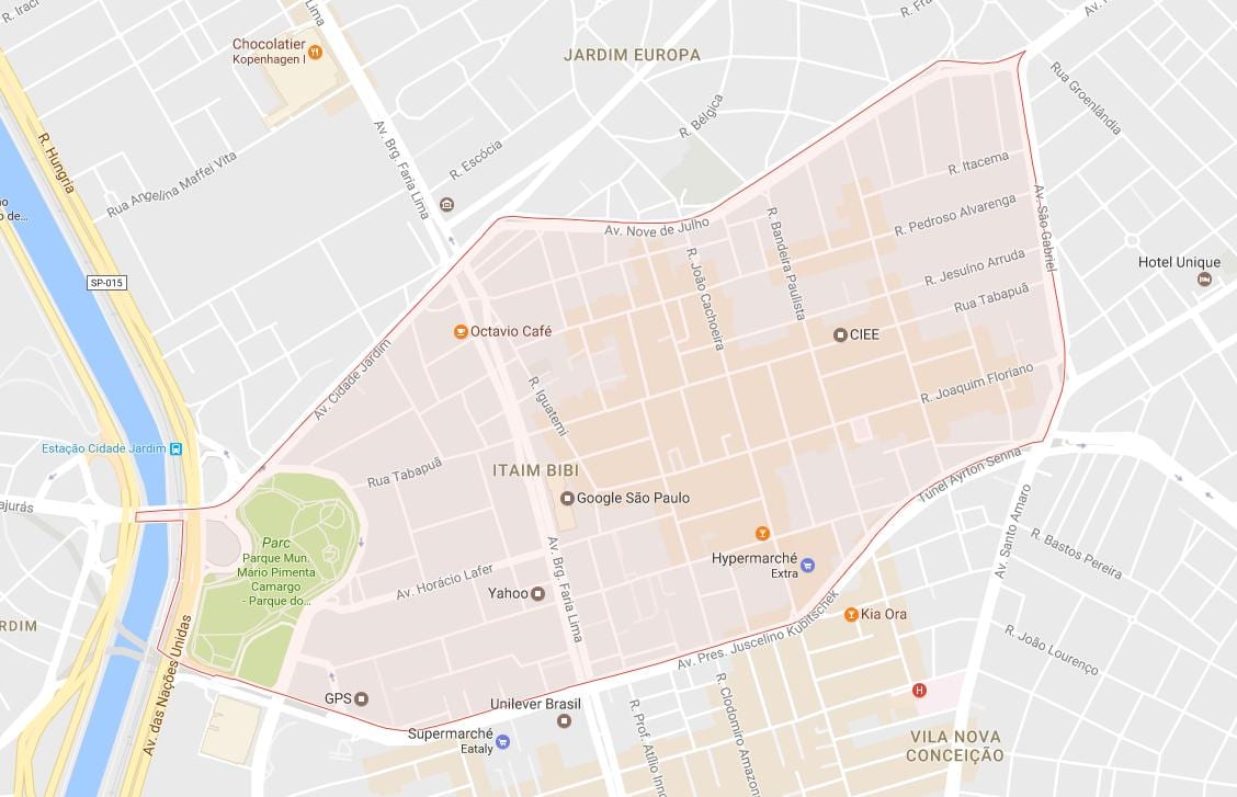 Карта Итаим Бібі, Сан-Паўлу