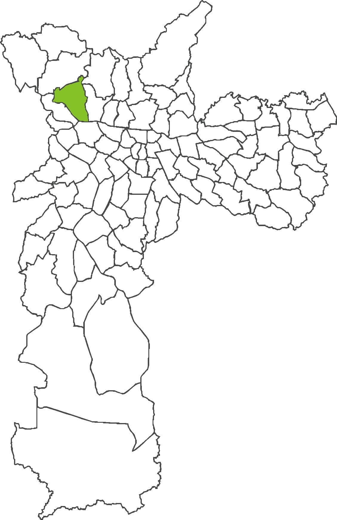Карта раён Pirituba