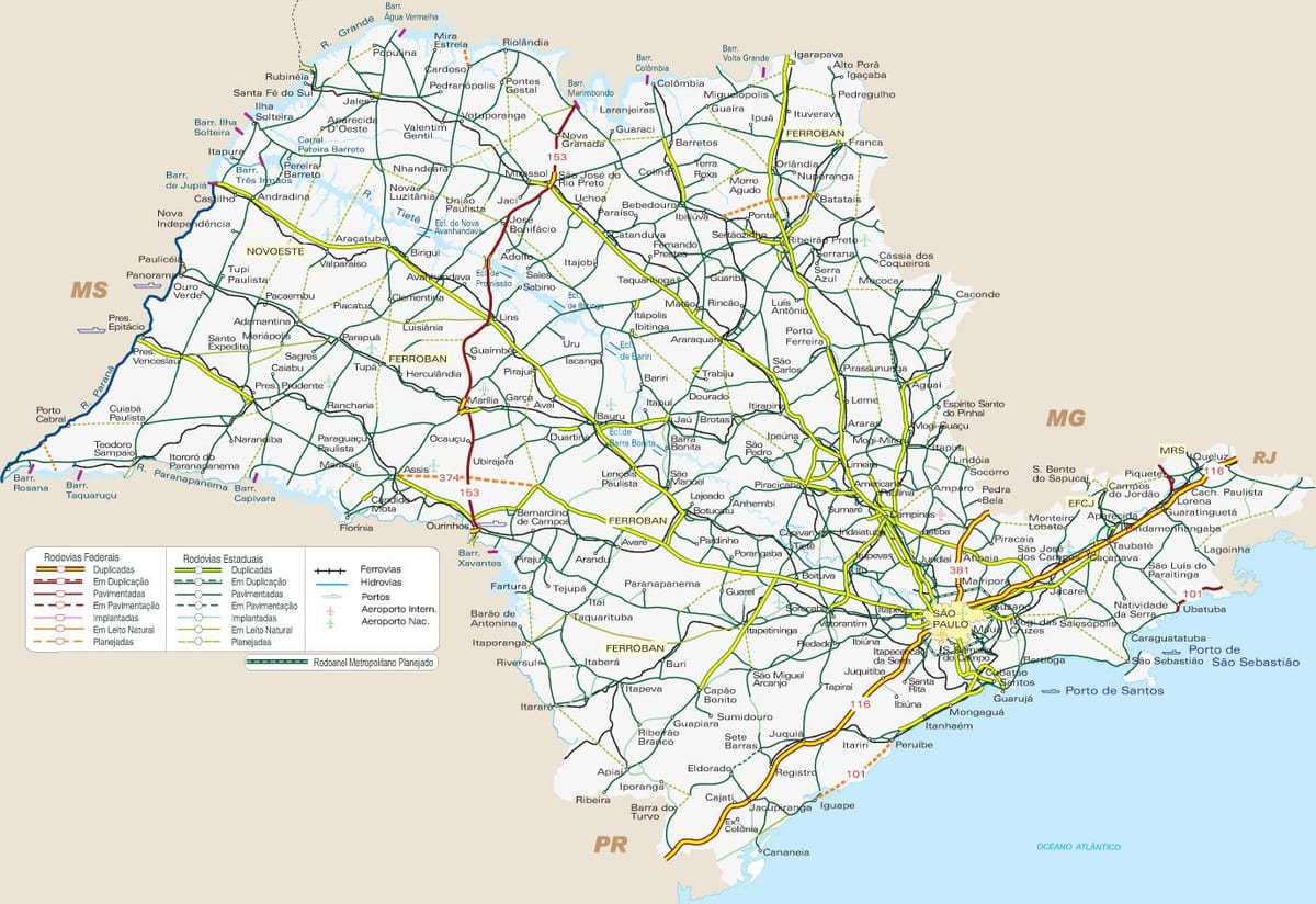 Карта СП транспарту
