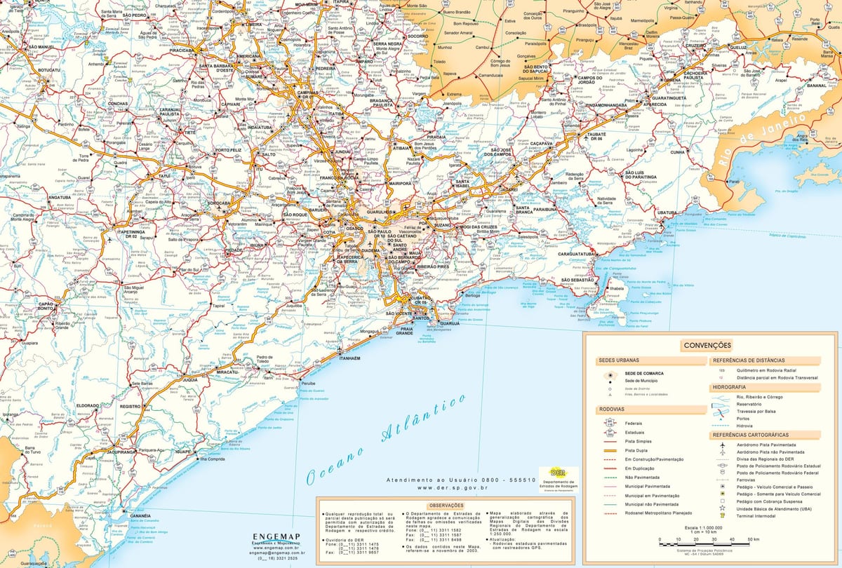Карта горада Сан-Паўлу