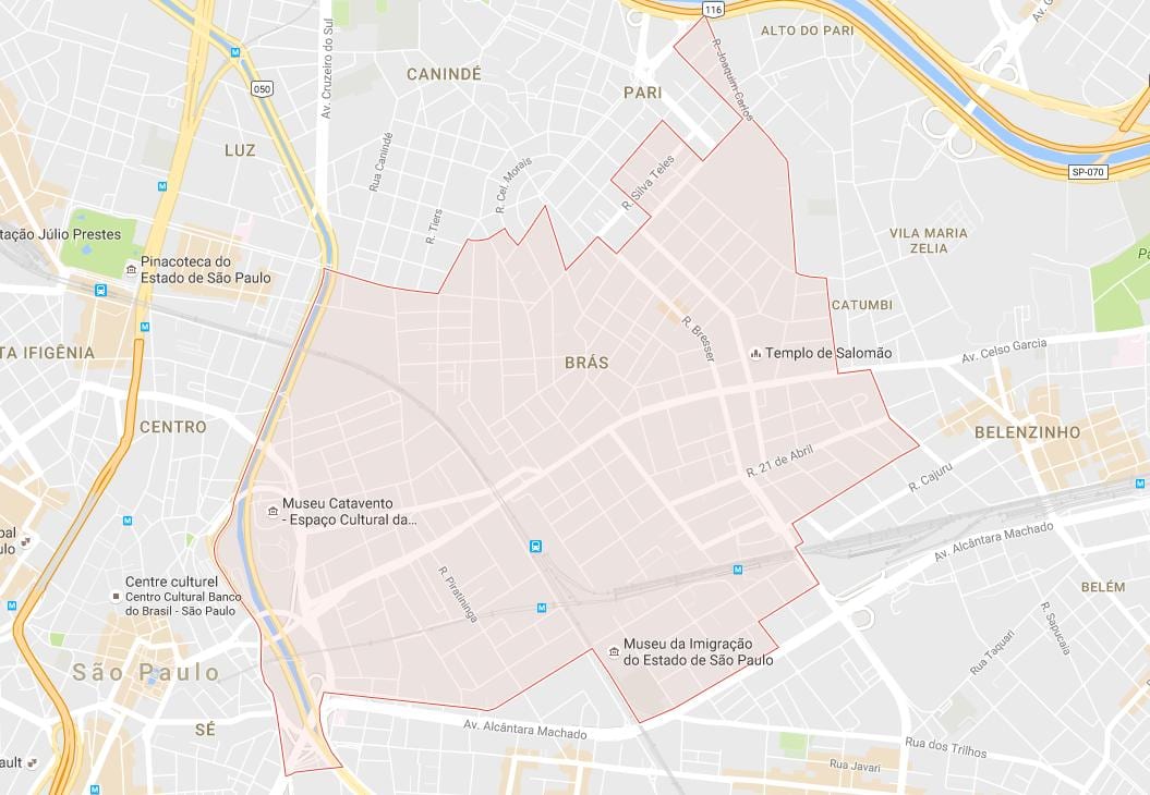 Карта Сан-Браш-Паўлу