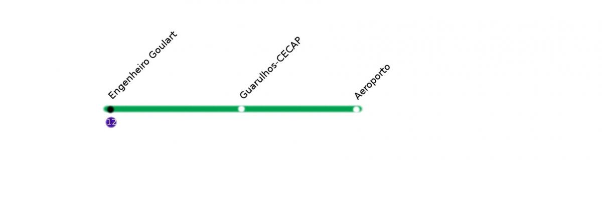 Карта Сан-Паўлу CPTM - лінія 13 - Джэйд