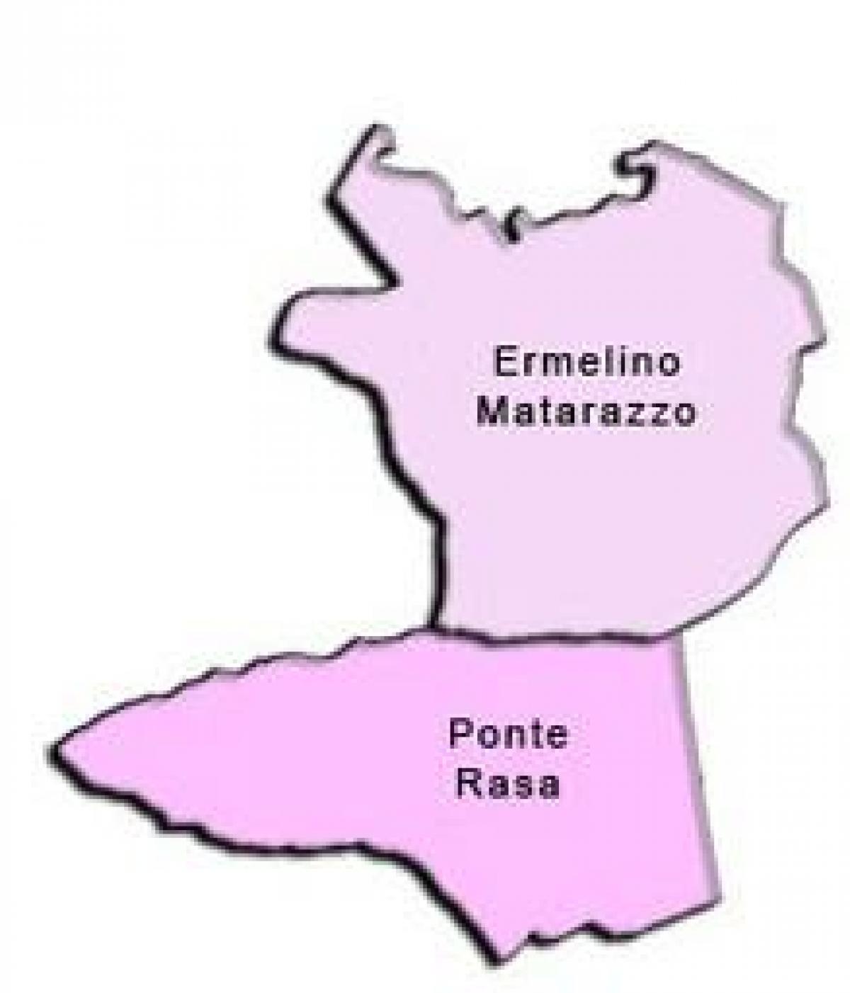 Карта Ermelino Матараццо супрефектур