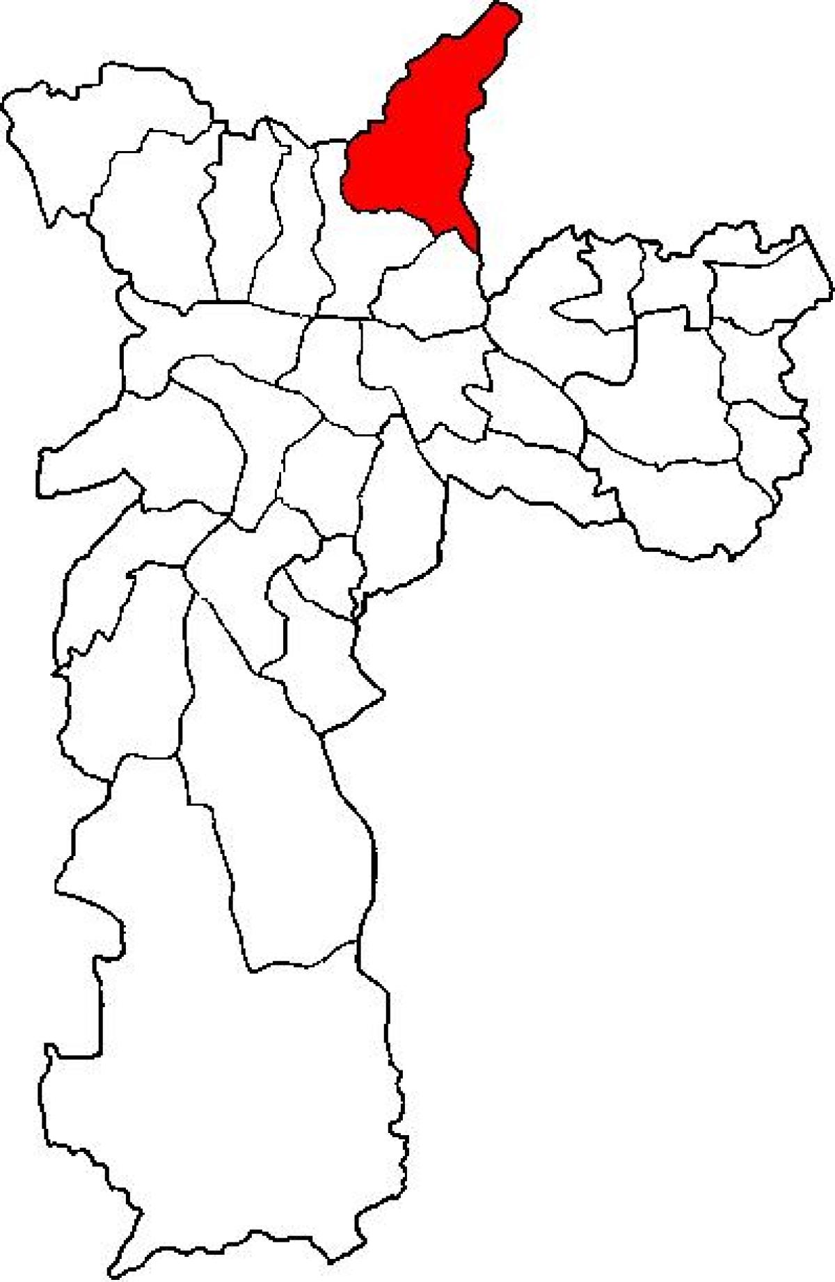 Карта Jaçanã-Tremembé супрефектур Сан-Паўлу