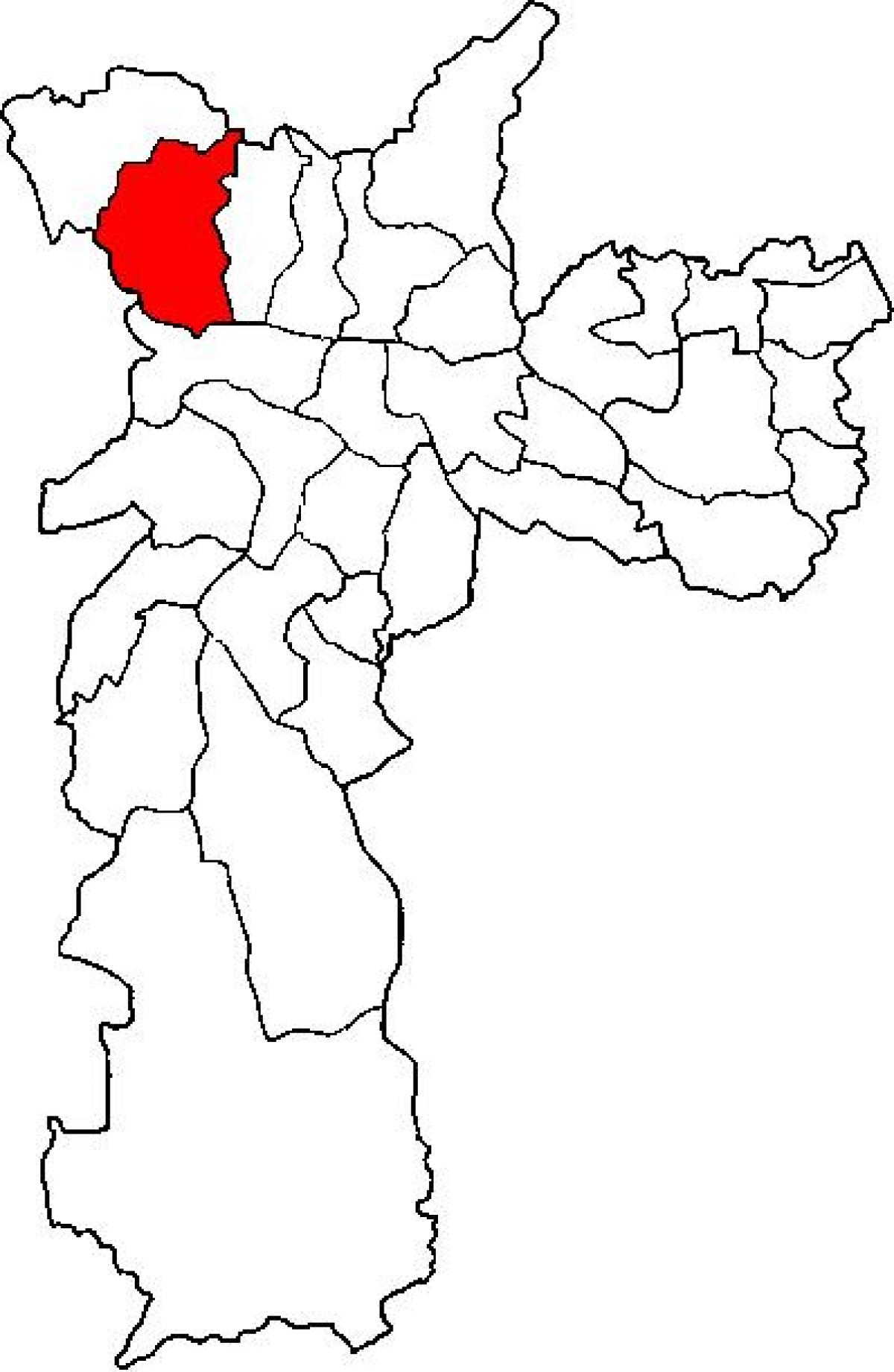 Карта Pirituba-Жарагуа супрефектур Сан-Паўлу