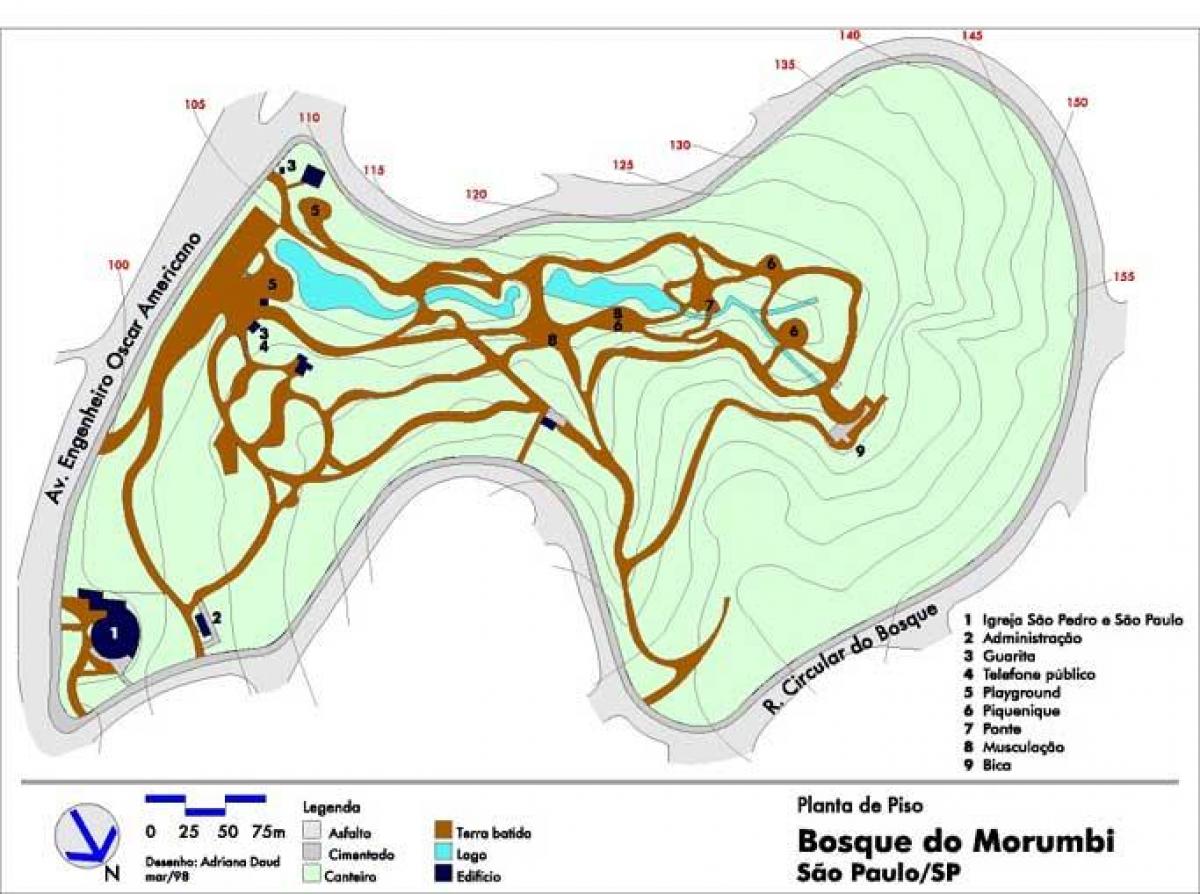 Карта Вольпе парк Альфрэда