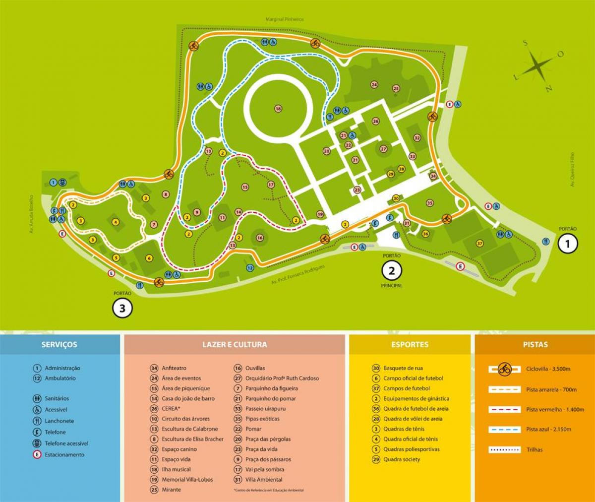 Карту Віла-Лобос парк