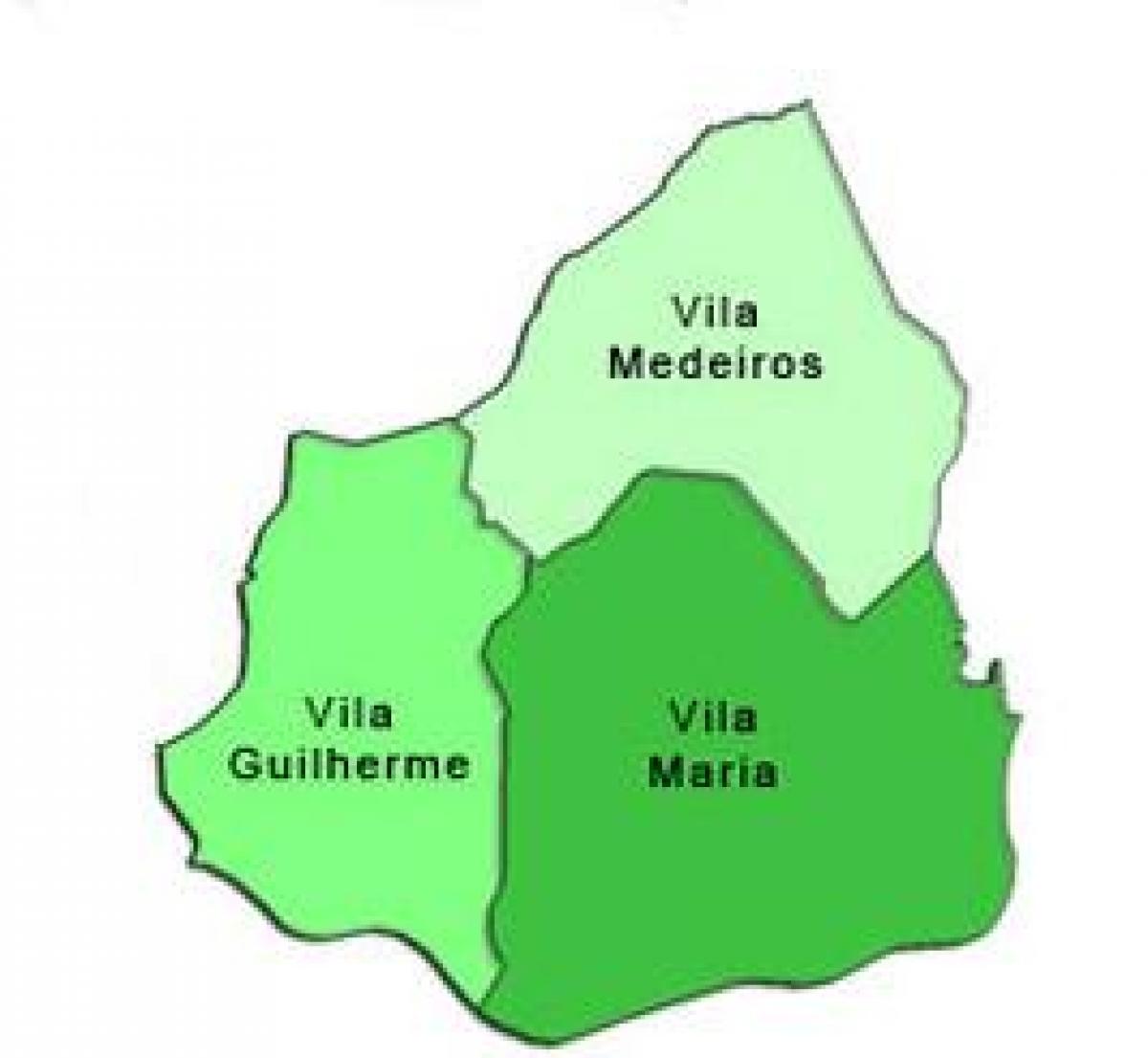 Карта Віла Марыя суб-прэфектура