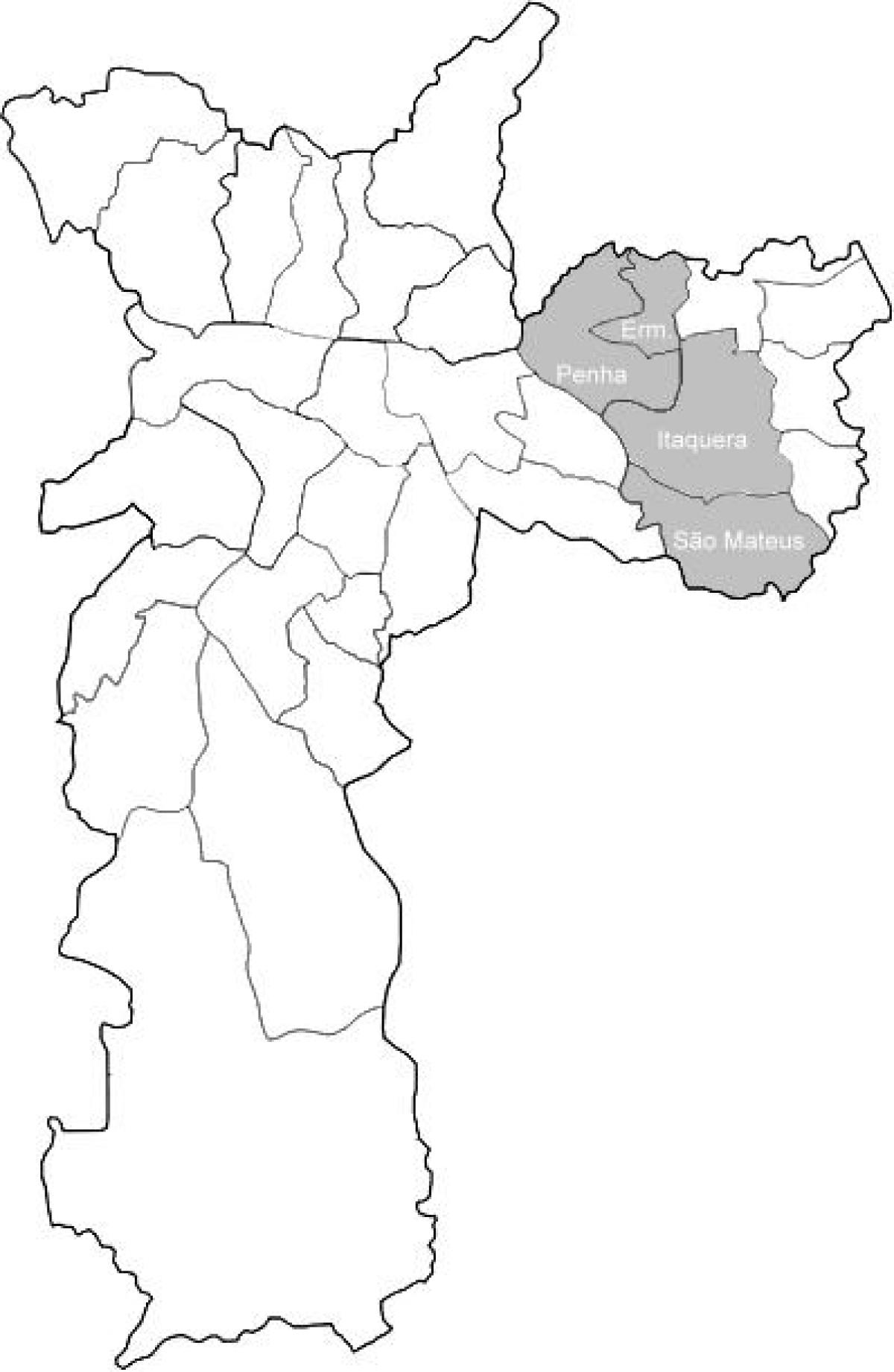 Карта зоны Лешці 1 Сан-Паўлу