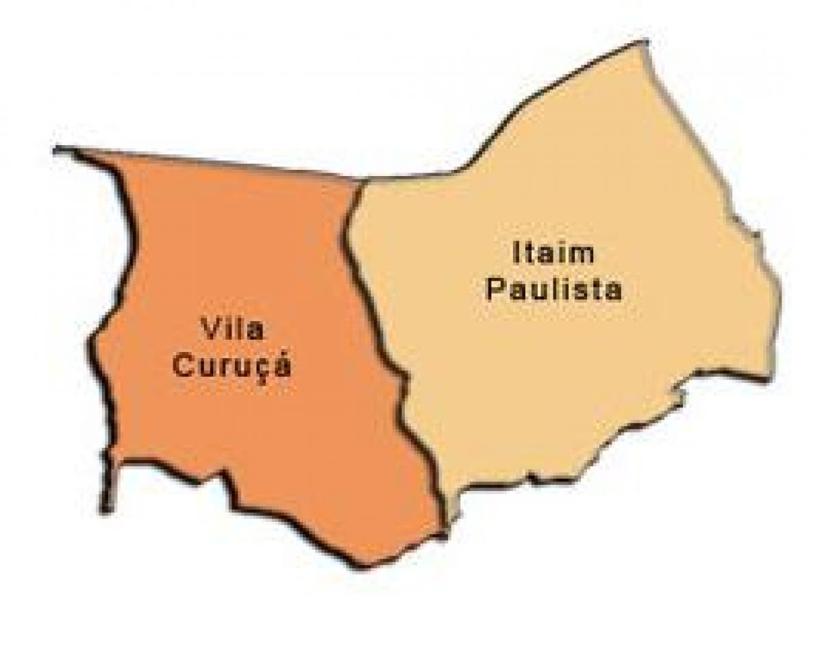 Карта Итайн Паулисте - супрефектур Віла Curuçá
