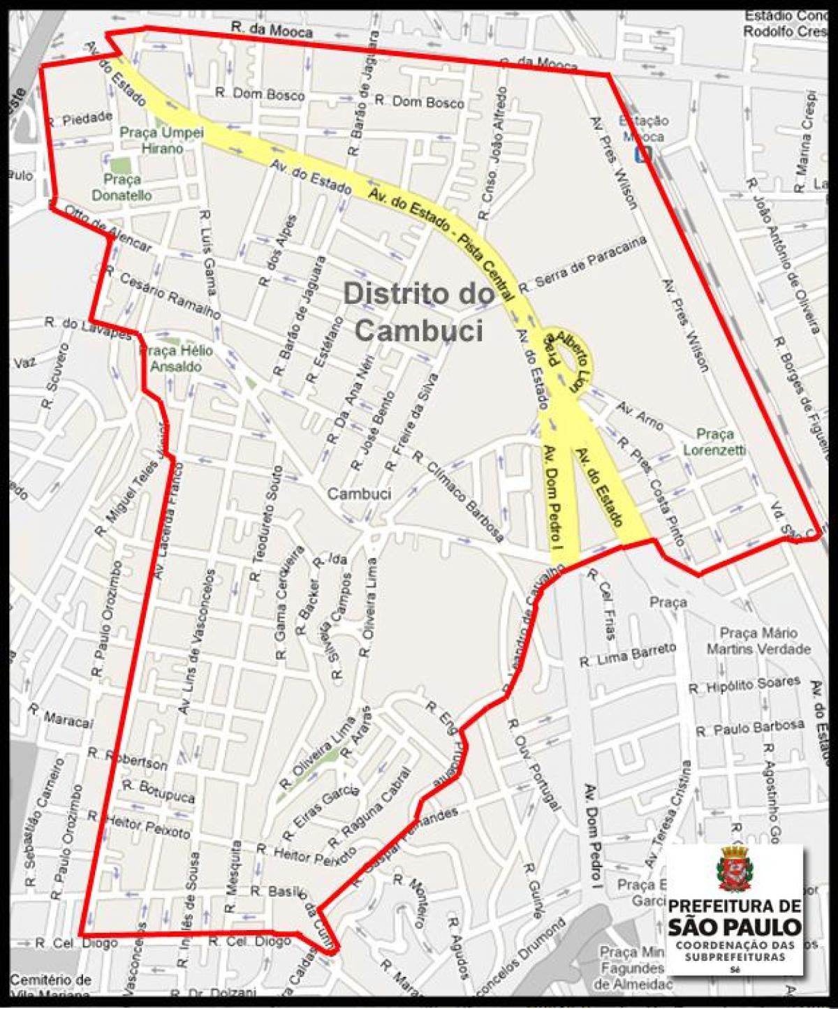 Карта Сан-Паўлу Камбуси