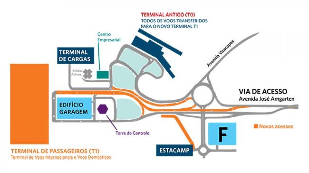 Карта міжнароднага аэрапорта Виракопус