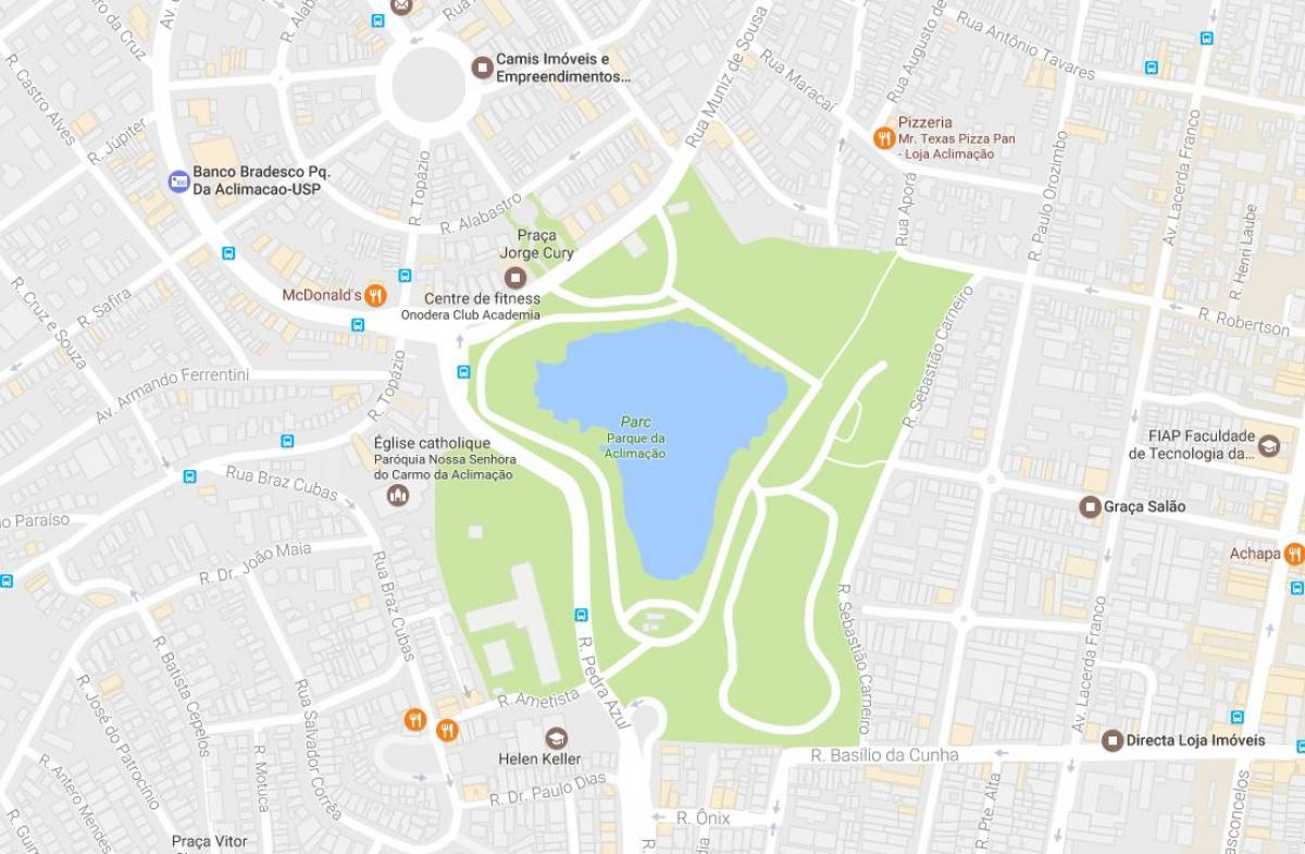 Карта парк акліматызацыі Сан-Паўлу