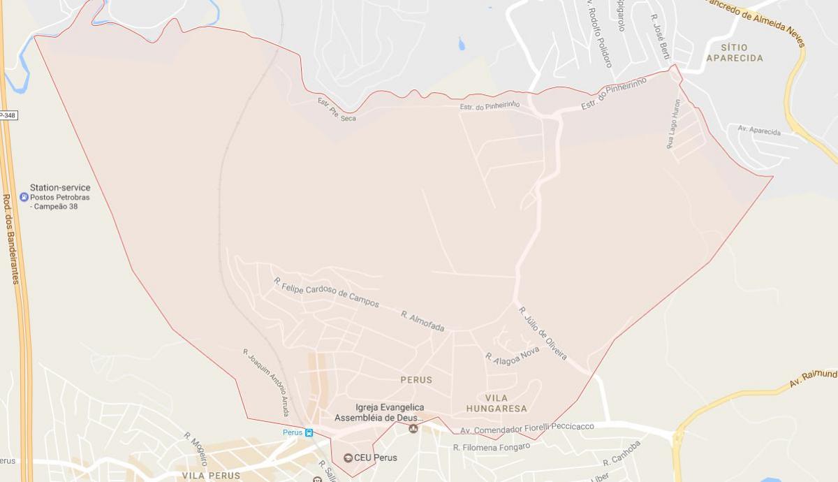 Карта Сан-Паўлу Перус
