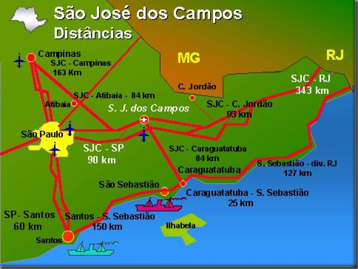 Карта аэрапорта Сан-Жазэ-дус-кампус
