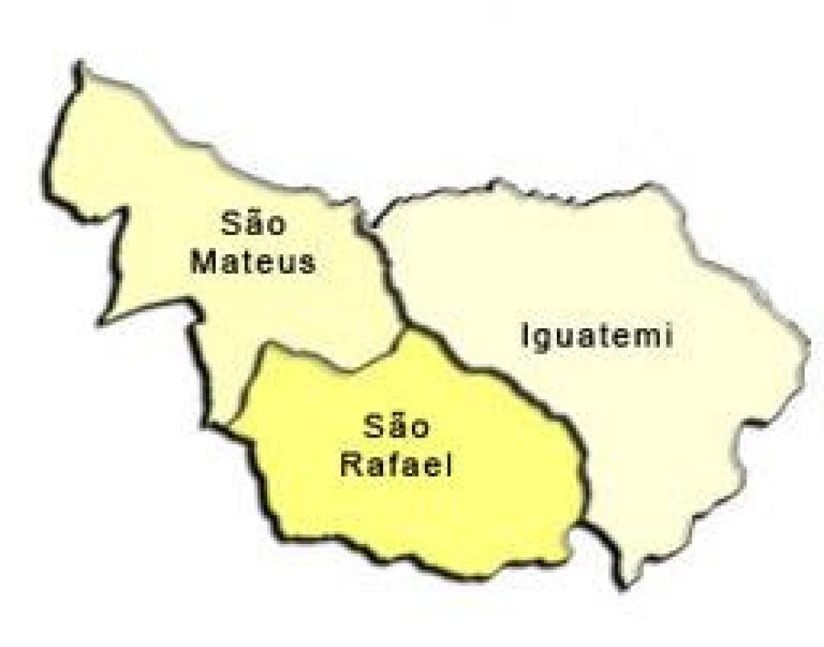 Карта Сан-Матеус супрефектур