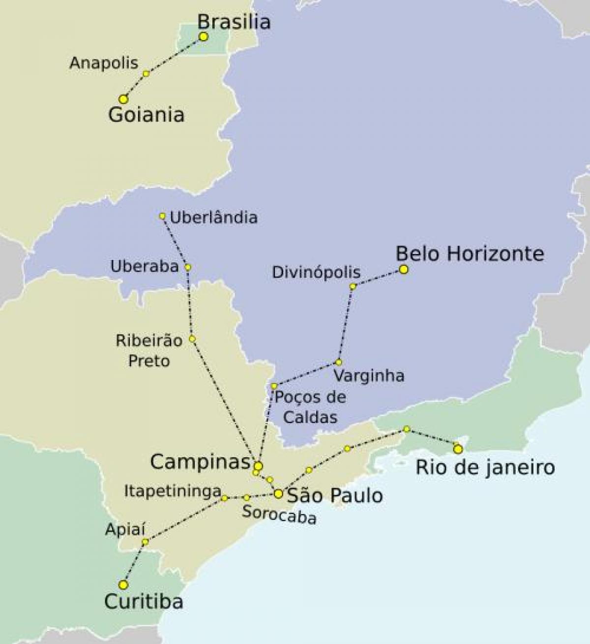 Карта Сан-Паўлу ТАВ