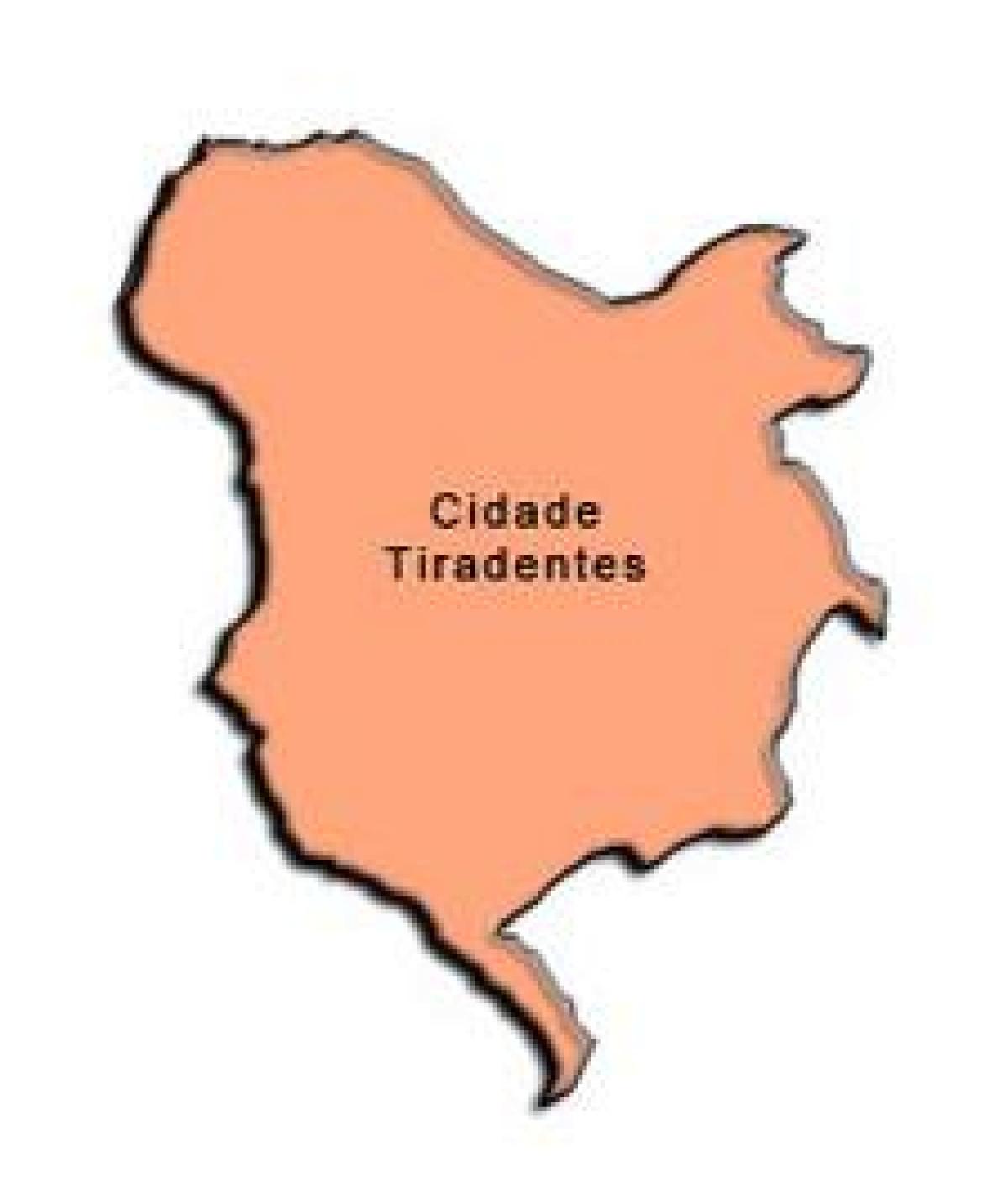 Карта Сидаде Тирадентесе супрефектур