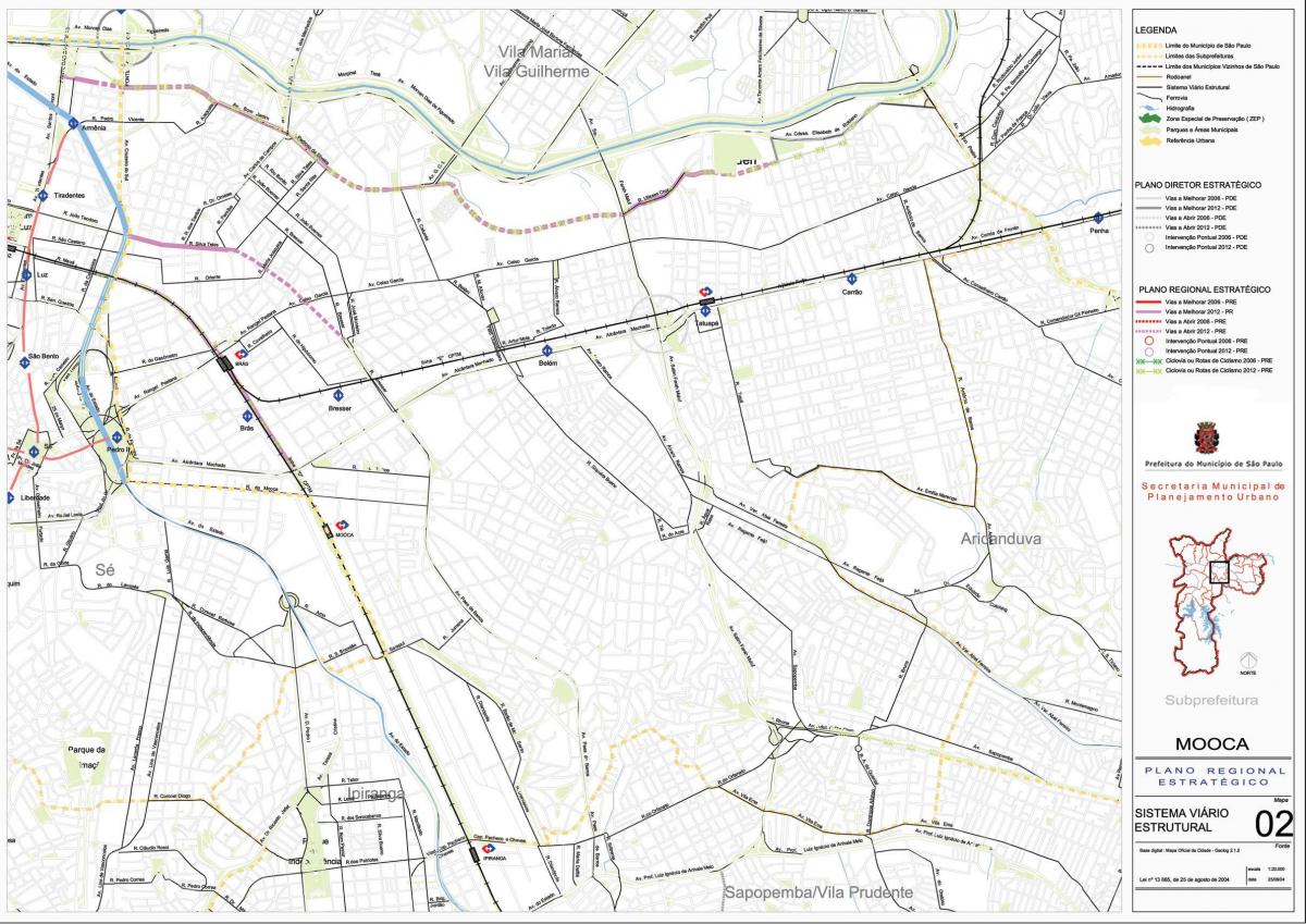 Карта станцыі Сан - Паўлу - дарог