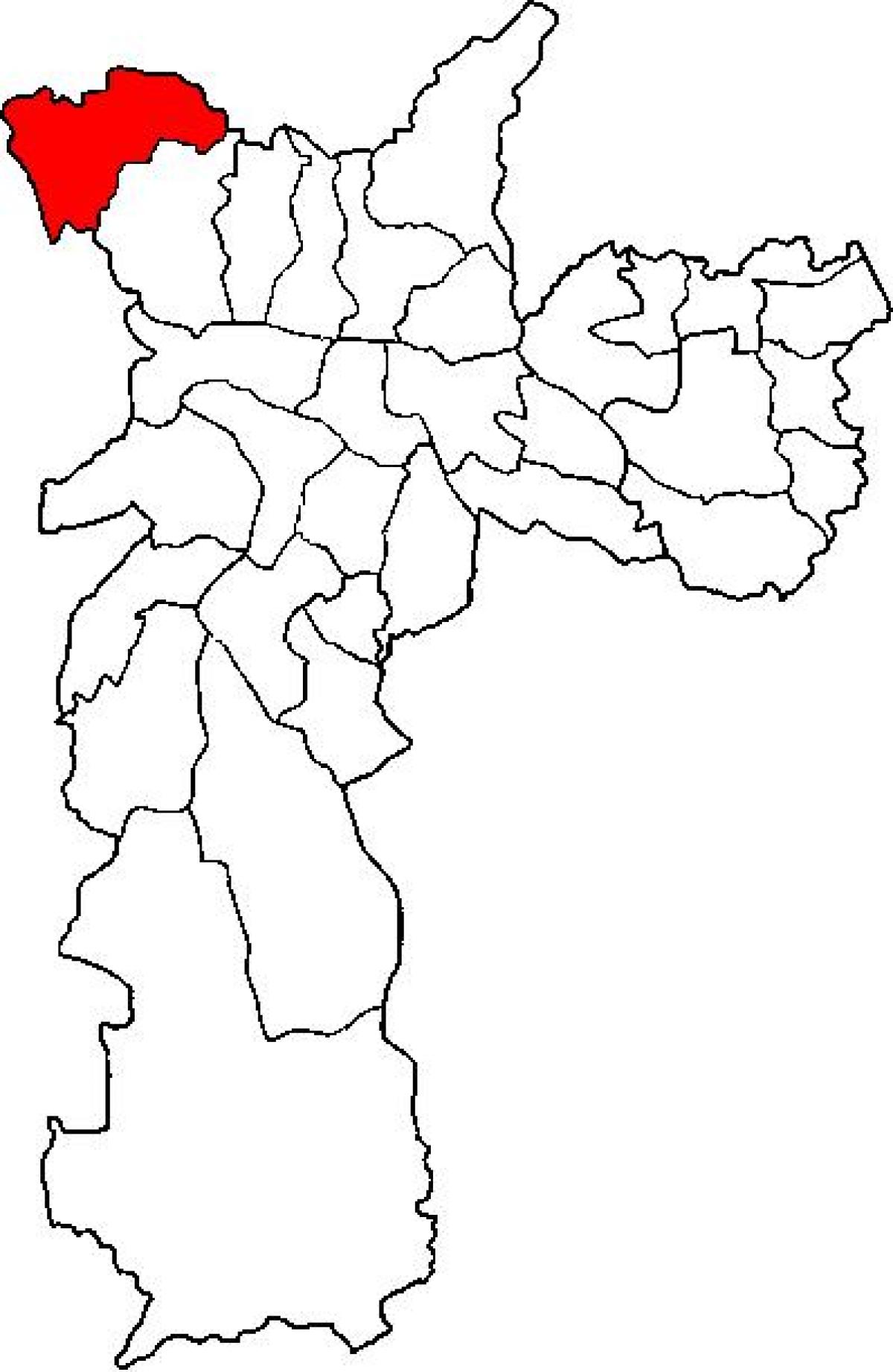Карта суб-прэфектуры Перус Сан-Паўлу
