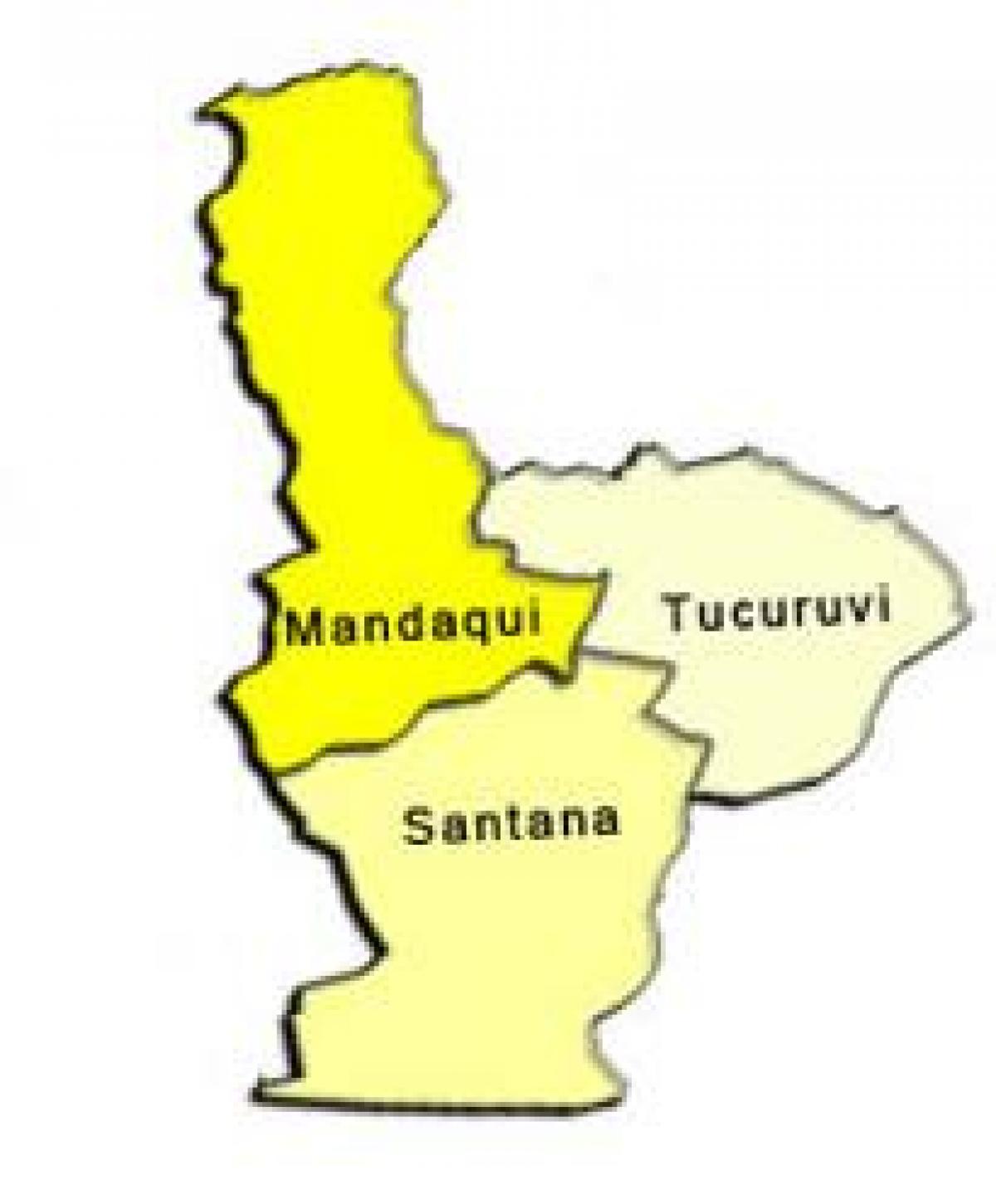 Карта супрефектур Сантана