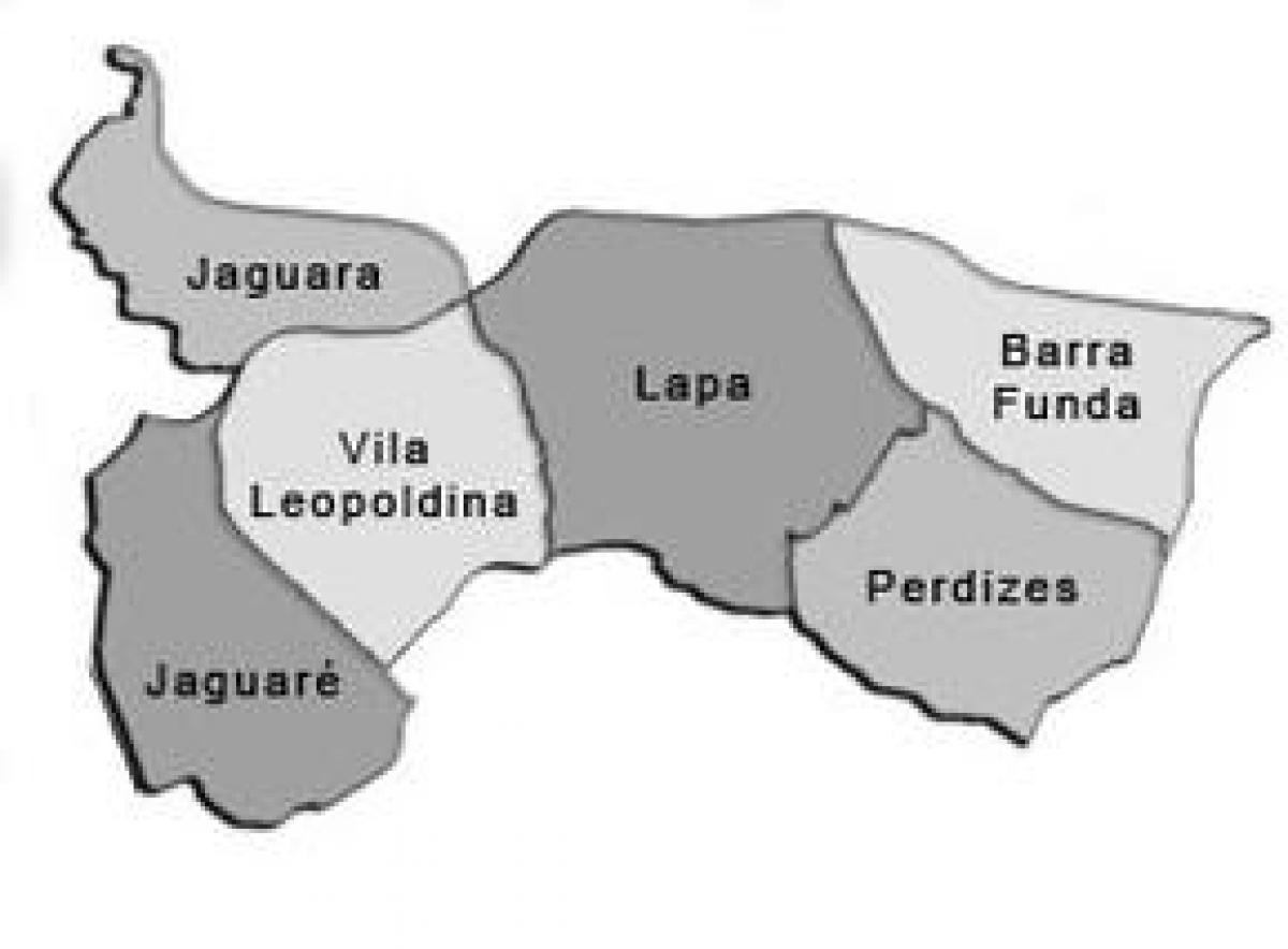 Карта супрефектур Лапа