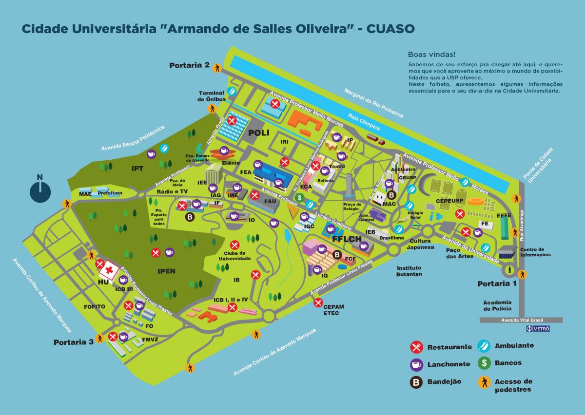 Карта універсітэта Арманду ды Салеса Алівейра - CUASO