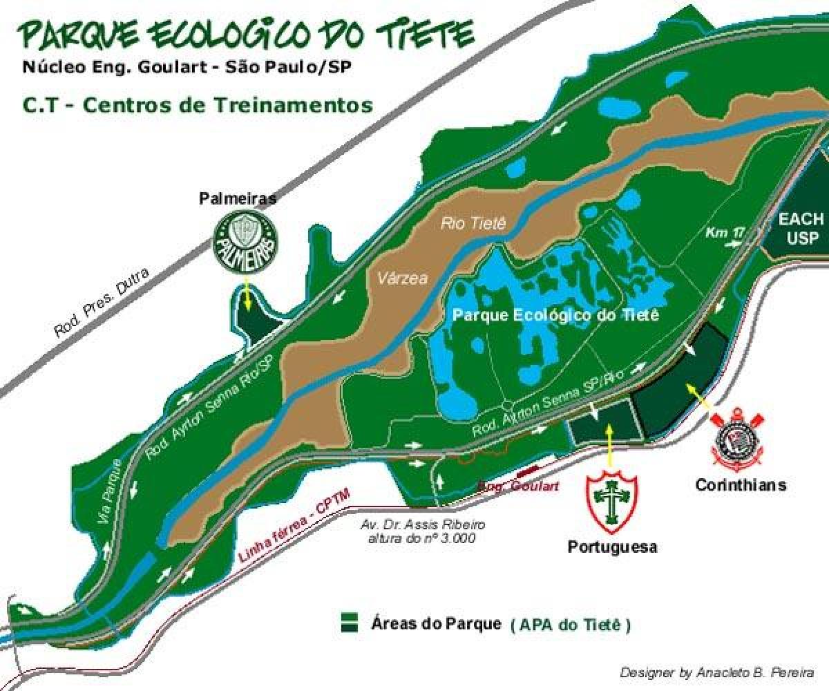 Карта Экалагічны Парк Тиете