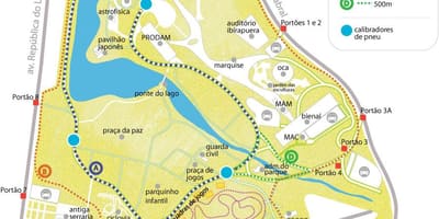 Карта парку Ібірапуэра