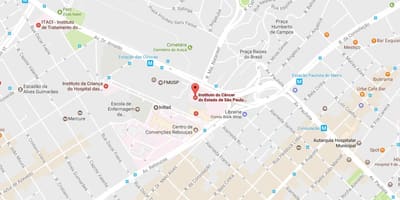 Карта Інстытута рака ў Сан-Паўлу