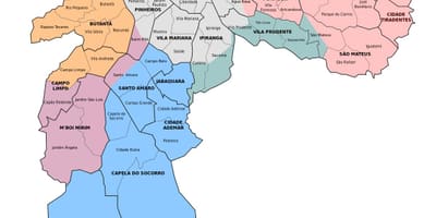Карта адміністрацыйная зона Сан-Паўлу