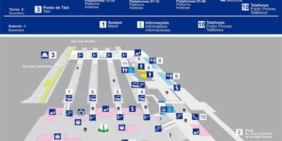 Карта аўтавакзал Жабакара - верхні паверх