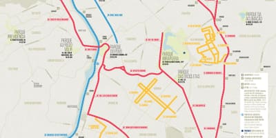 Карта веласіпеднай дарожкі Сан-Паўлу