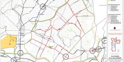 Карта Віла-Марыя-Сан - Паўлу - дарог