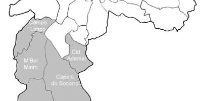 Карта зоны-Суль-Сан-Паўлу