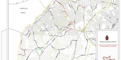 Карта Кампу-Лимпу-Сан-Паўлу - дарог