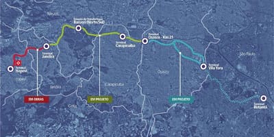 Карта коредоре метрапалітэна Итапеви