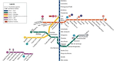 Карта метро Сан-Паўлу