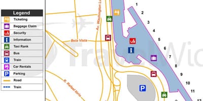 Карта Міжнародны аэрапорт Конгоньяс