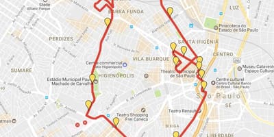 Карта Міжнароднага карыда Сан-Сильвестре