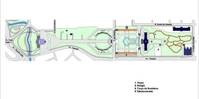 Карта Индепенденсии парку Сан-Паўлу